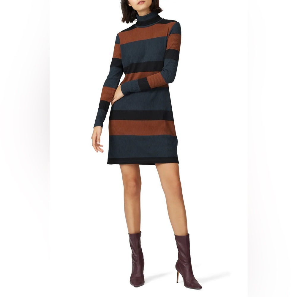 Sanctuary Larissa turtleneck striped dress long sleeve sweater